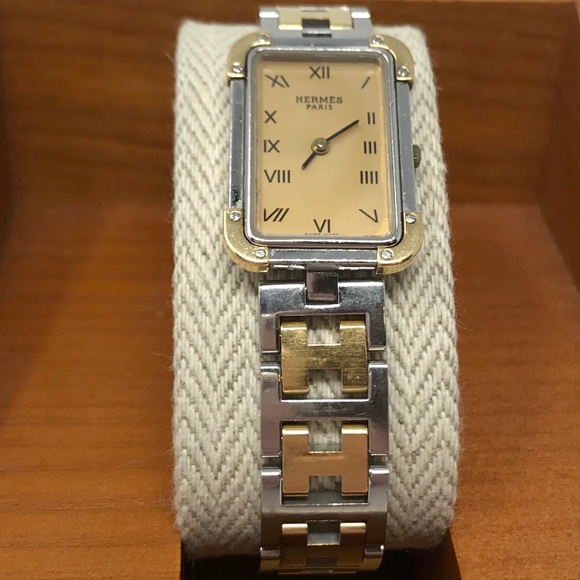**SOLD** Hermès Croisière CR1.220 Watch w/Gold - Picture 2 of 16